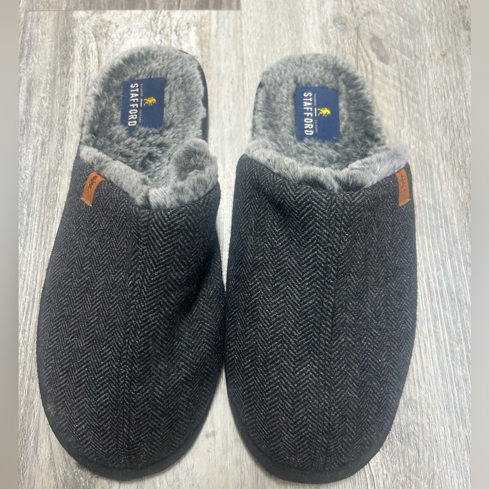 Stafford Men's Dark Gray Slip-On Loafers